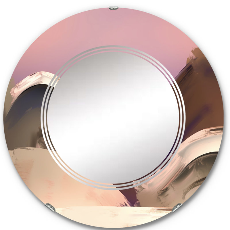 Fairoz - Miroir mural moderne rond, 24 po x 24 po