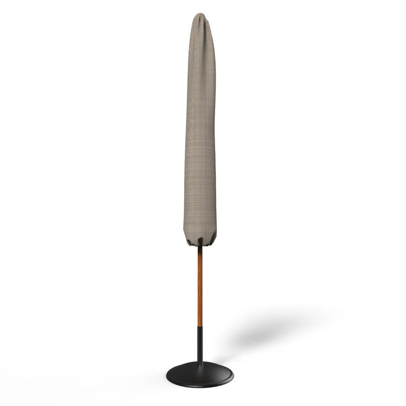 Housse pour parasol de patio extérieur Tanner, polyester, Ivoire noir
