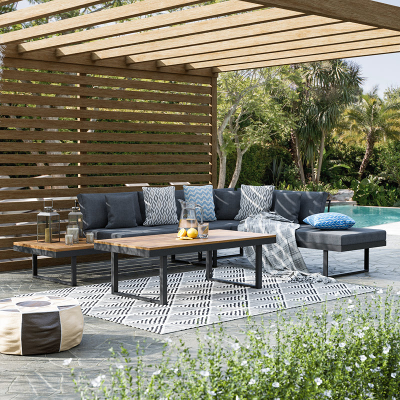 Canapé modulaire modulaire avec table basse
