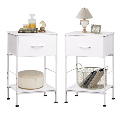 15.79'' W Metal Nightstand