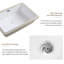 Lavabo de salle de bain en céramique encastrable 24 po x 16 po Metter