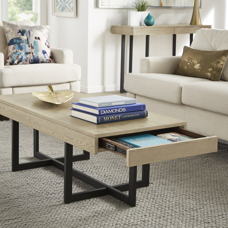 Burch Single Coffee Table, Ivory White