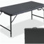 Table de fête de pique-nique pliante et multifonctionnelle noire de 4 pi, 1 pièce par boîte