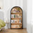 4-Tier Black Arched Bookshelf, 43" Tall Arched Bookcase With Storage Shelves