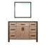 48 po L x P 22 po, meuble-lavabo de salle de bain rustique, miroir de 34 po, entièrement assemblé, une armoire intérieure et six tiroirs avec miroir - pour un grand espace de rangement, compatible avec les comptoirs