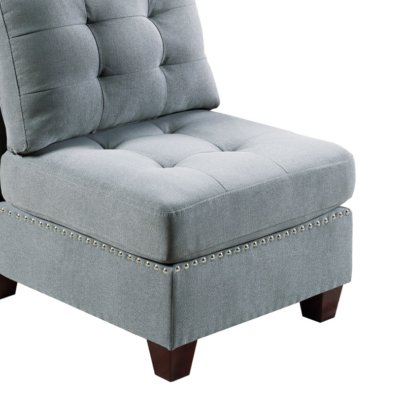 MODULAR SET  2PC In Gray, Gray Fabric
