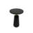 Maxxwell Black Solid Wood Pedestal End Table