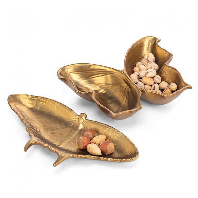 Large plat de service papillon