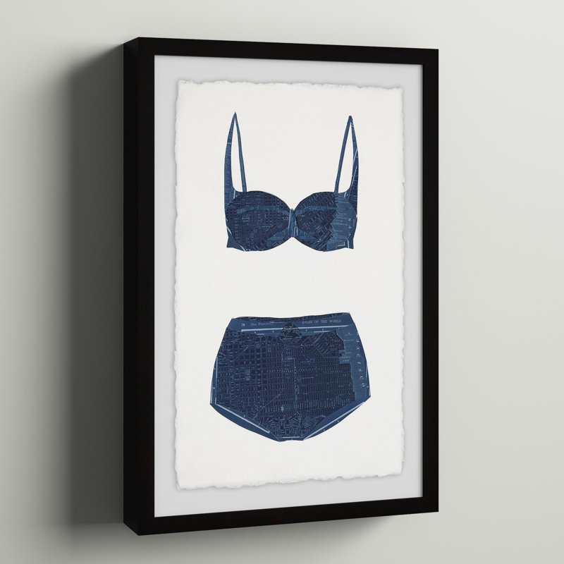 Bikini - reproduction de cadre photo sur papier, H 12 po x l 8 po x P 1,5 po