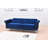 Twin 85'' Velvet Futon And Mattress-1941584143