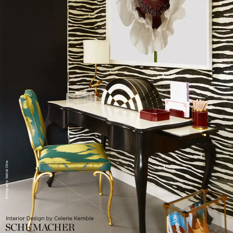 Schumacher x Celerie Kemble Ripple Sisal Wallpaper