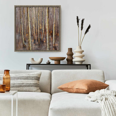 Dark Forest Canvas | Contemporary Trees Bedroom Decor
