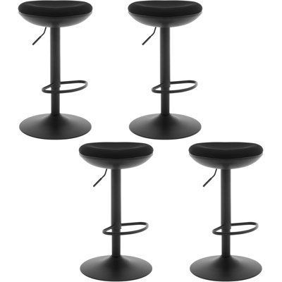 Parshall Swivel Upholstered Adjustable Height Counter Stool with Metal Frame