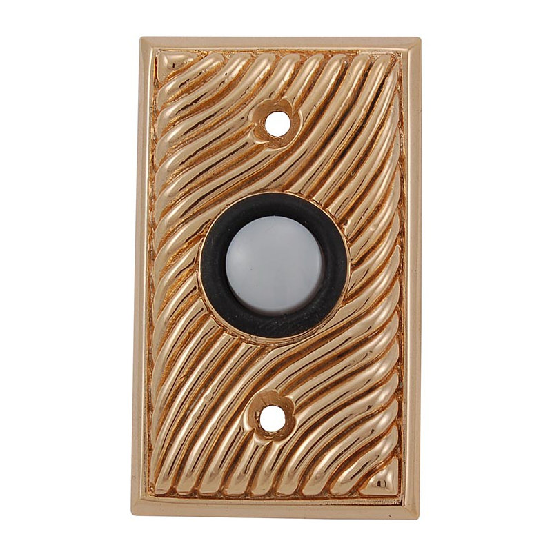 Sanzio Push Button, Polished Gold