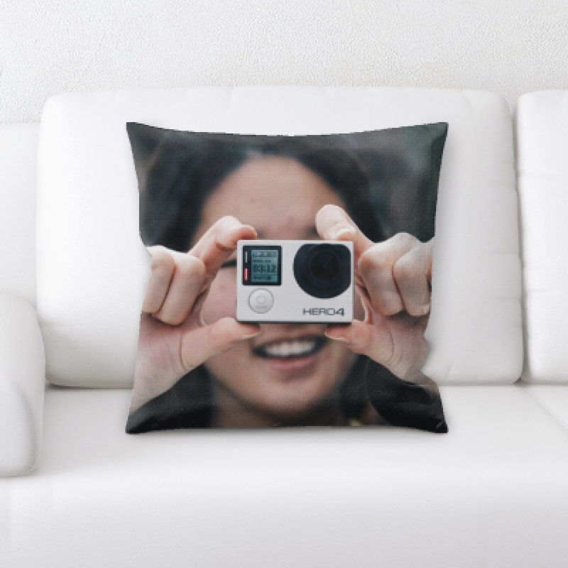 Go Pro Microsuede Reversible Throw Pillow