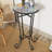 Patio Side Table,Colorful+Black