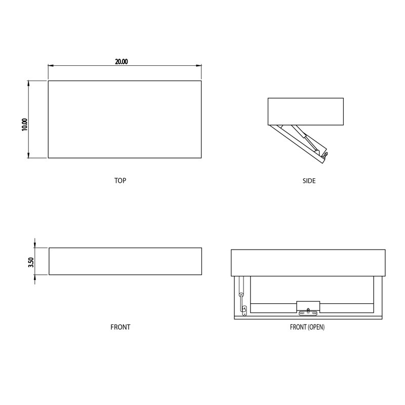 Tablette flottante dissimulée HIDE-A-SHELF