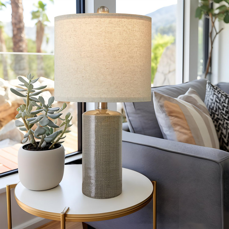 20.25" Small Table Lamps Set Of 2 Modern Ceramic Lamps For Living Room Farmhouse Bedside Lamps Boho Lamps For Night Stands Bedroom Lamps Side Table Lamps End Table Lamps