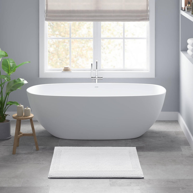 Tapis de bain réversible 100% coton touffeté 3000 g / m², Rectangle 1 pi 5 po x 2 pi