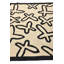 Tapis noir et blanc Kilim