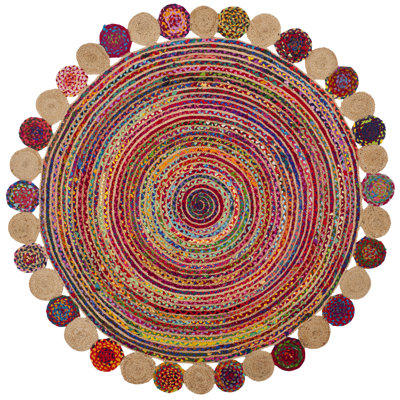 Herzig Hand-Woven Flatweave Red Area Rug