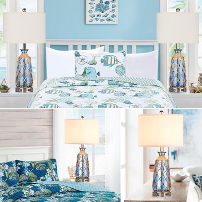 Coastal Glass Desk Lamp