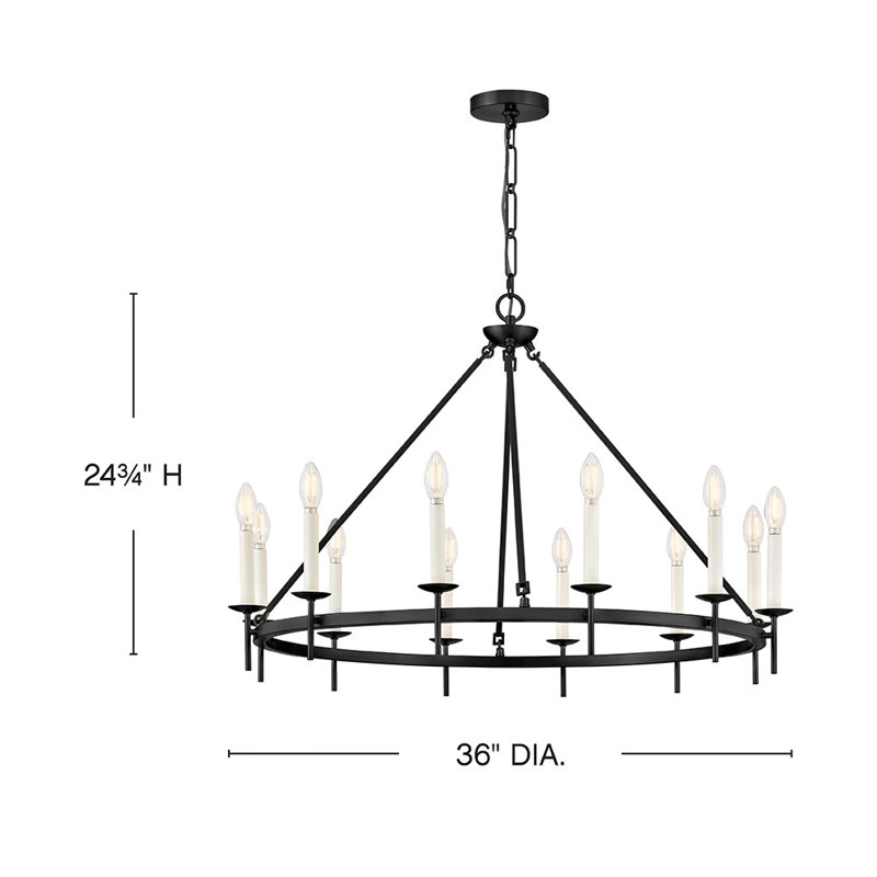Hinkley Copley Chandelier, Black