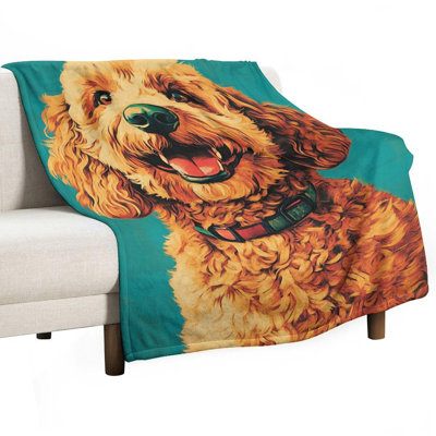 Coussin en flanelle Happy Happy Doodle