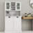 Stable White Laundry Sorter Cabinet With Removable Bags And Shelves Basket Space Feature-764839355