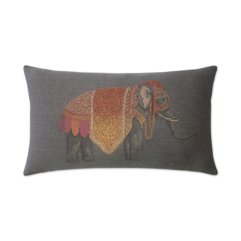 Olifant Lumbar Pillow Cover & Insert, Henna