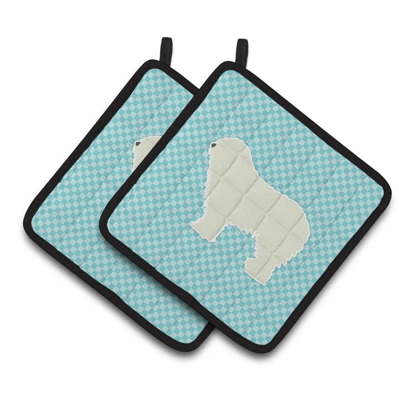 East Urban Home Polyester Potholder, Blue