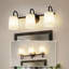 Luminaire de salle de bain noir 3 lumières Chalfant