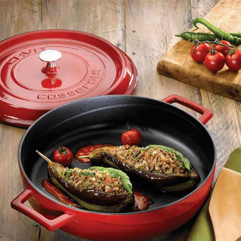 Cocotte ronde en fonte Turgla Home, 4,5 pte, Rouge