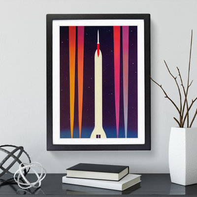 Artsy Spaceship Rocket - Wall Art