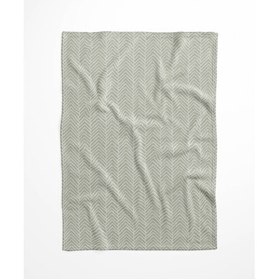Chevron Block Velveteen Fleece Blanket