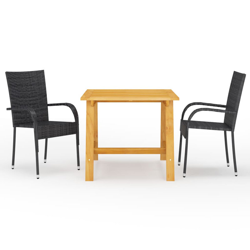 2 - Person Dining Set, Black