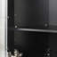 Meuble-lavabo de 24 pouces, en bois massif et noir, deux tiroirs, porte, tablette réglable, lavabo en céramique, verre, autoportant, style moderne, grand meuble-lavabo de 24 po avec une armoire en verre lisse-130603197