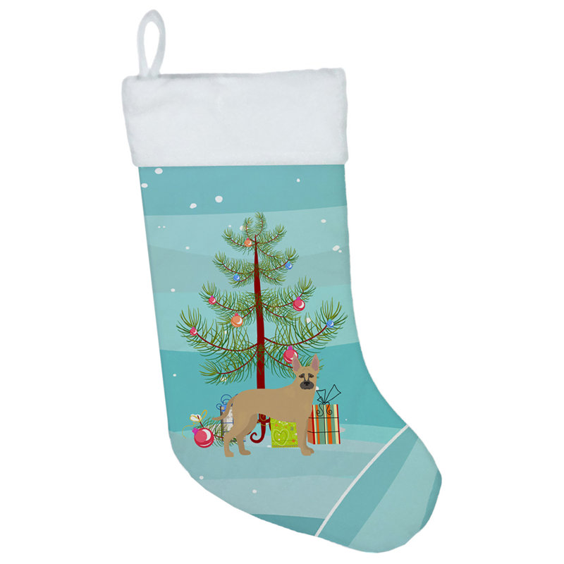Chaussette de noël joyeux de noël, Croisement berger allemand et pitbull