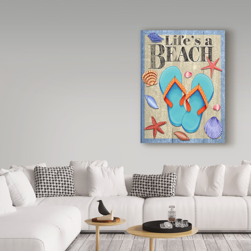 «Lifes a Beach» par Drystan, impression sur toile tendue, H 19 po x l 14 po x P 2 po