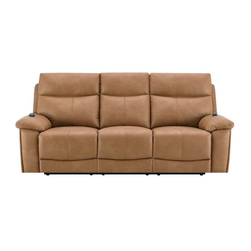 Canapé Aire Brown Power Motion avec appui-tête réglable pour le salon, 3 Seat