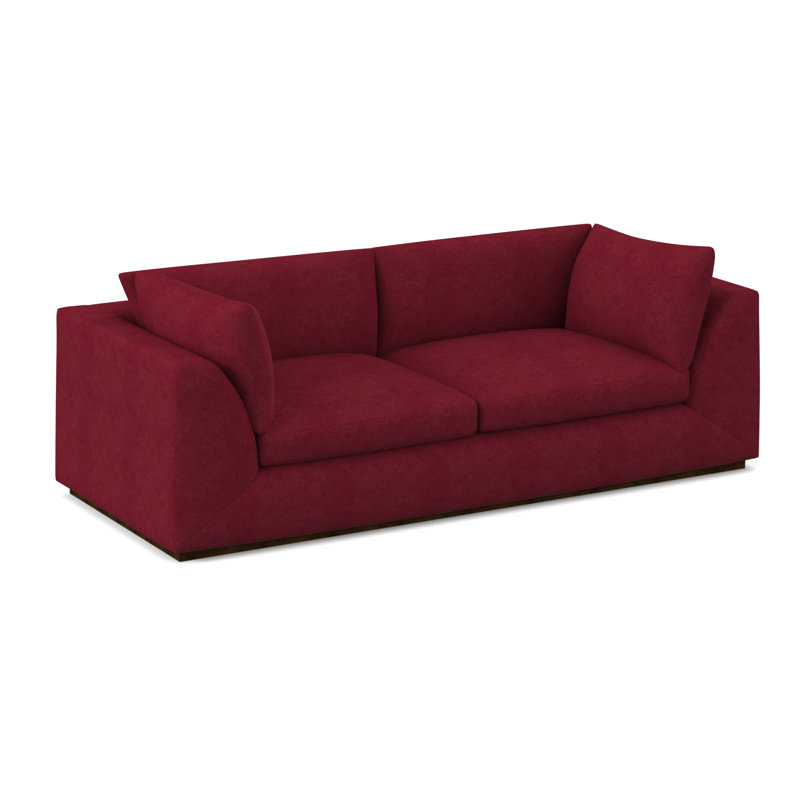 Canapé Big Sur, Noyer noir, Mélange de polyester rouge à lèvres Margaret