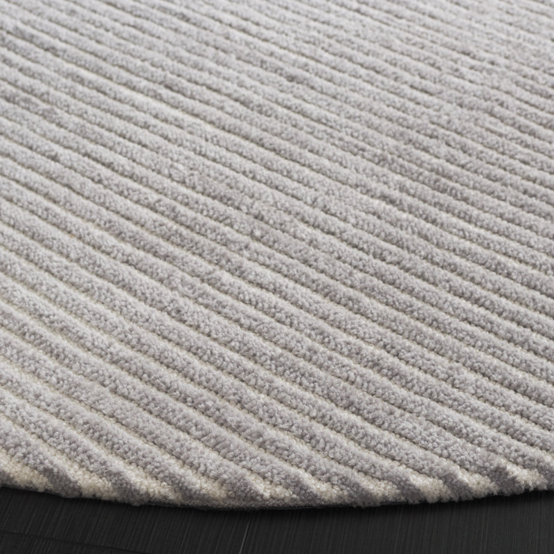Lineke Performance Performance Striped Rug, Round 6'
