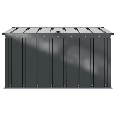 VidaXL 101cm W 300L Steel Lockable Cabinet Deck Box in Black