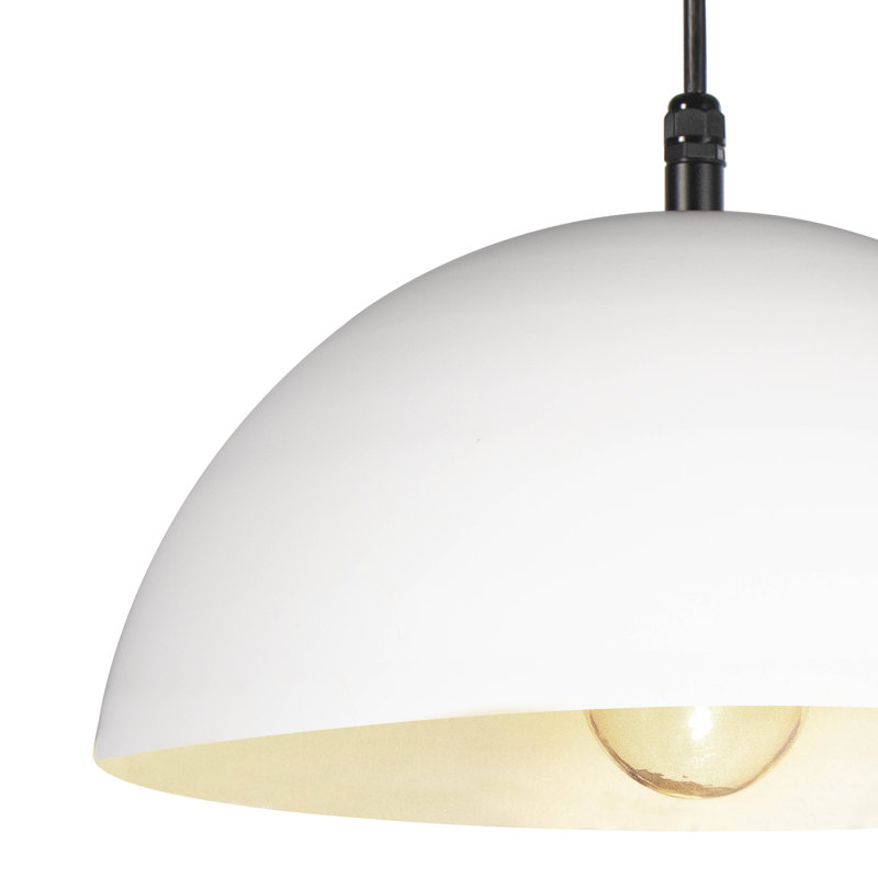 Peridot 1 - Light LED Outdoor Pendant, White, 11.25" H x 15" W x 15" D