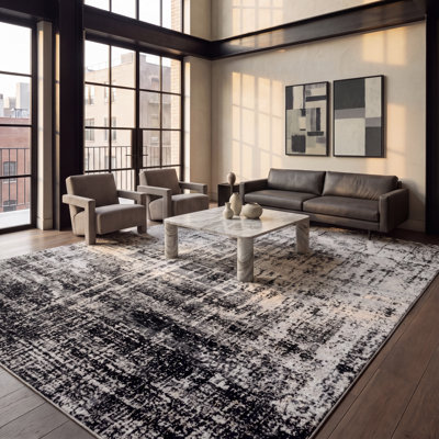 Tapis noir Riebe