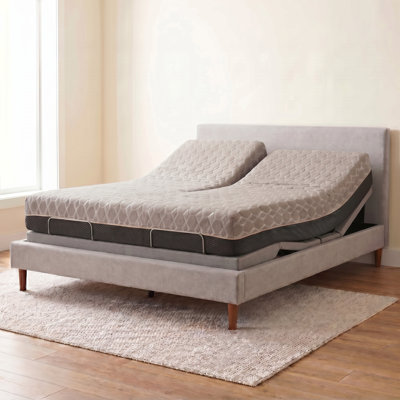 Buckhorn 12 Inch Split Head Queen Plush Hybrid Mattress with Cooling Cover, Copper Infused Memory Foam, Pocket Coils & Edge Support