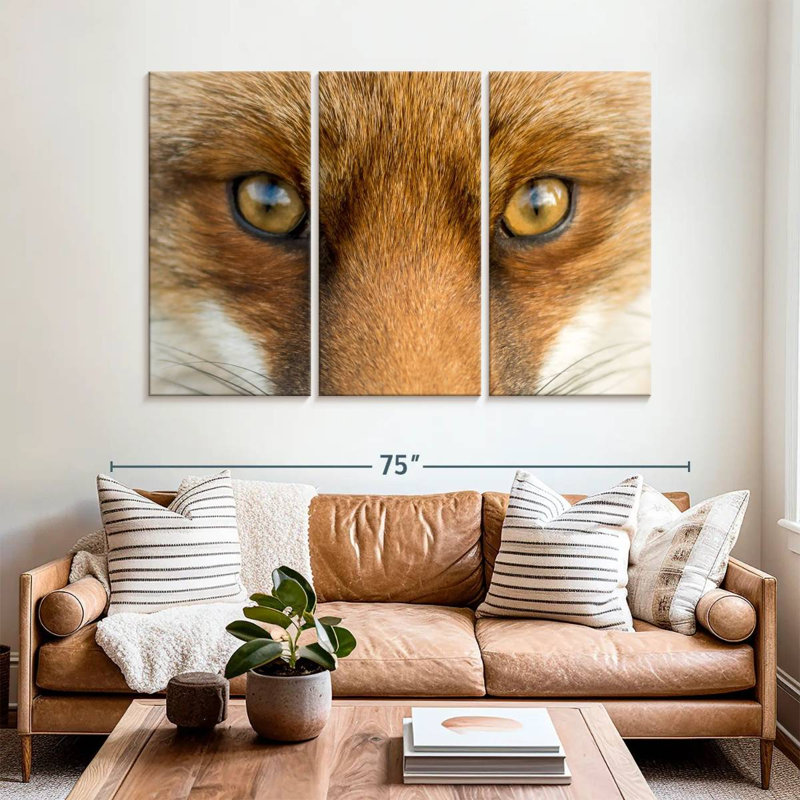 Renard aux yeux ambré Brampt, H 42 po x l 65 po