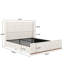 Base de lit tapissier grand format, tête de lit à oreilles de luxe 47 po - Velours côtelé crème-1193446220