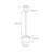 Elegant Adjustable Chandelier, Wooden Body with Travertine Cap, 24 to 59 Inches Height | Ø4.7 x 1.2 Inches Base Plate | Max 40W E27 Socket | Beige & Walnut Finish | Perfect for Dining Room & Living Spaces-94357616