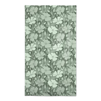 Rectangular Floral Polyester Tablecloth